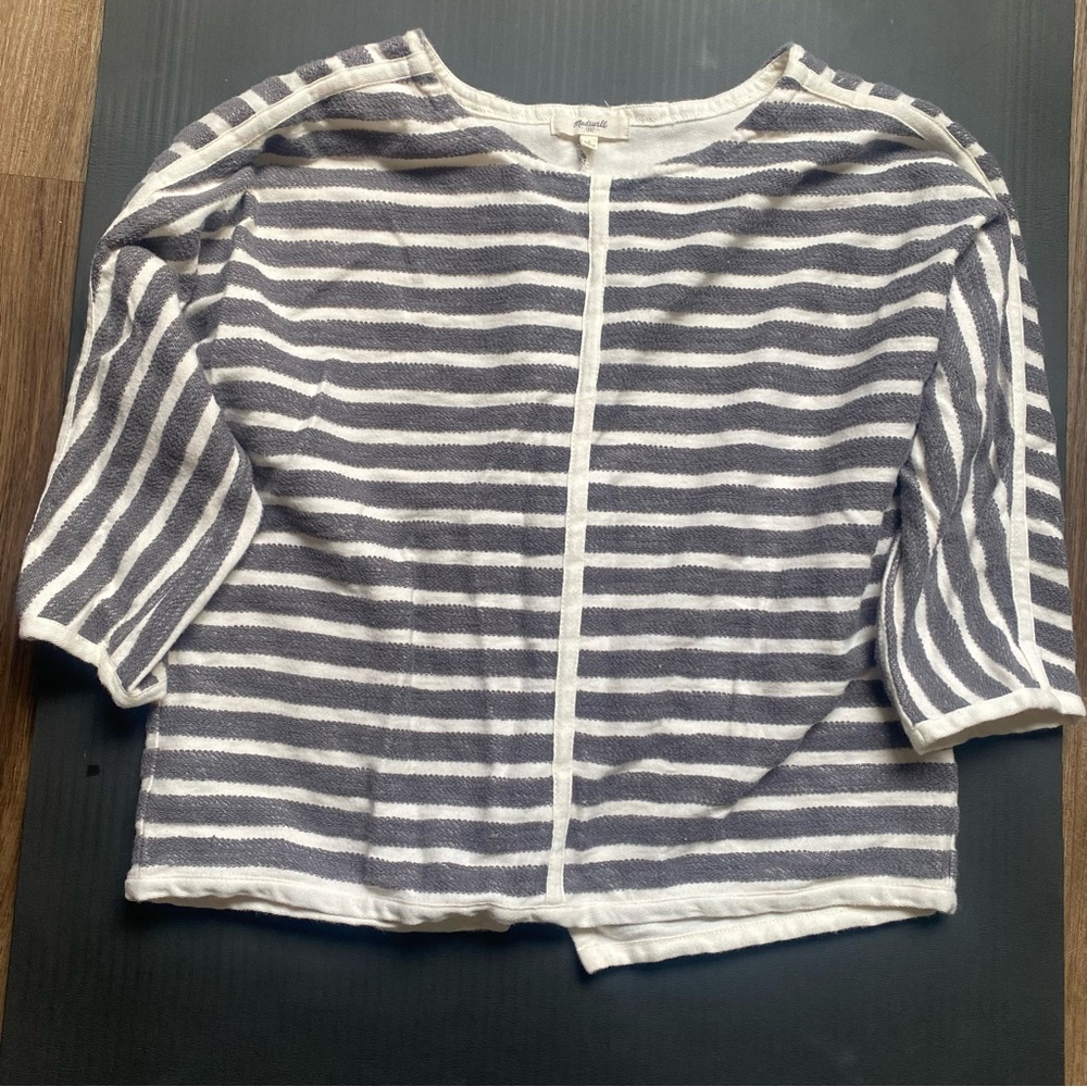 Madewell Grey And beige blouse Size Women’s S